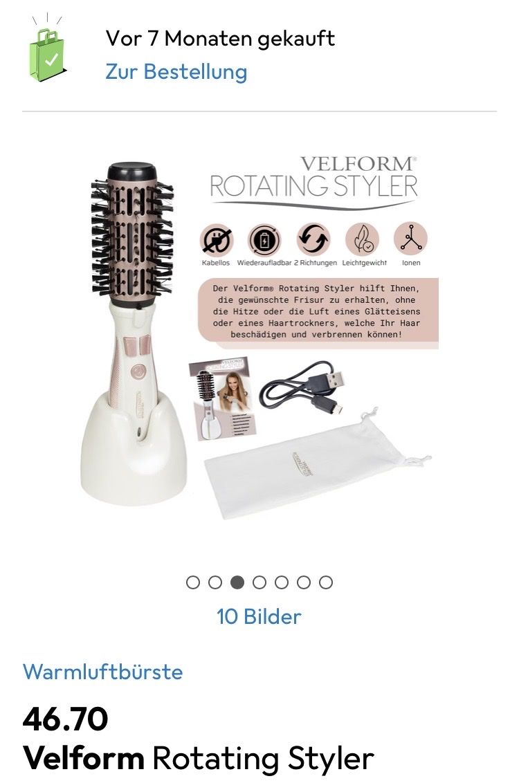 Asciugacapelli: Neue ! Velform Rotating Styler - Warmluftbürste – Nuovo e nell'imballaggio originale da Illnau venduto da Sniwi67 6