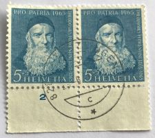 Nr B 123 Paar mit Vollstempel