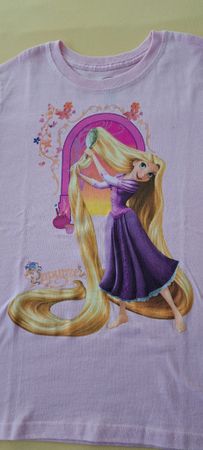 T-shirt Raiponce original Disney rose clair,Taille 10-12 ans