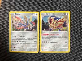 Pokemon Zacian Zamazenta Holo Promo SWSH 33/34 NM