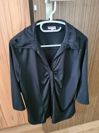 Bluse Schwarz Damen Grösse 46