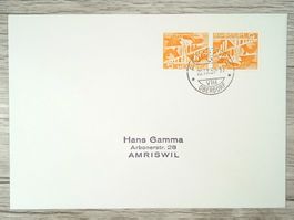 TR10 Enveloppe + Timbre Suisse 1959