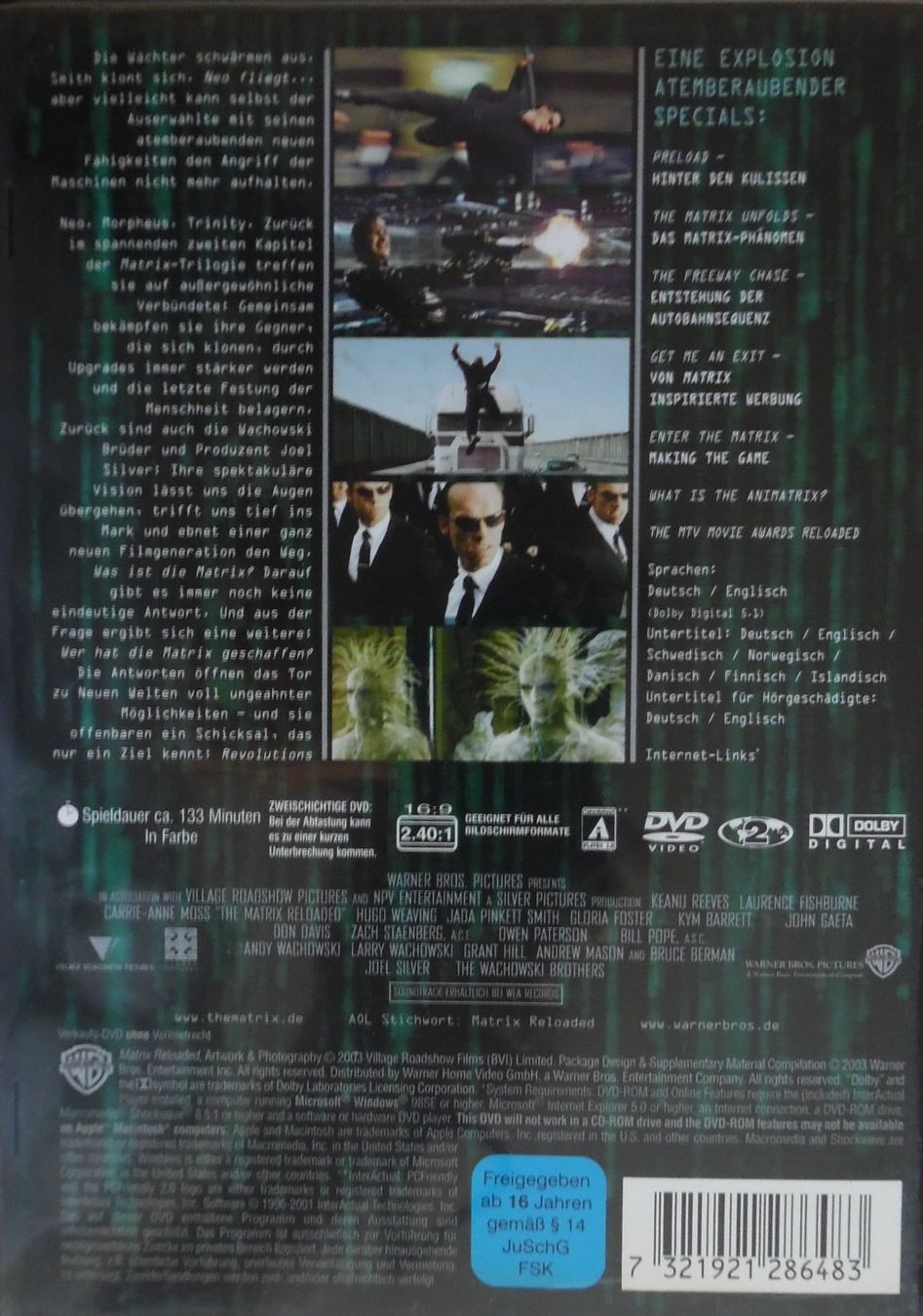 Tutti i DVDs: Matrix Reloaded – Usato da Bellinzona venduto da Luna093 2