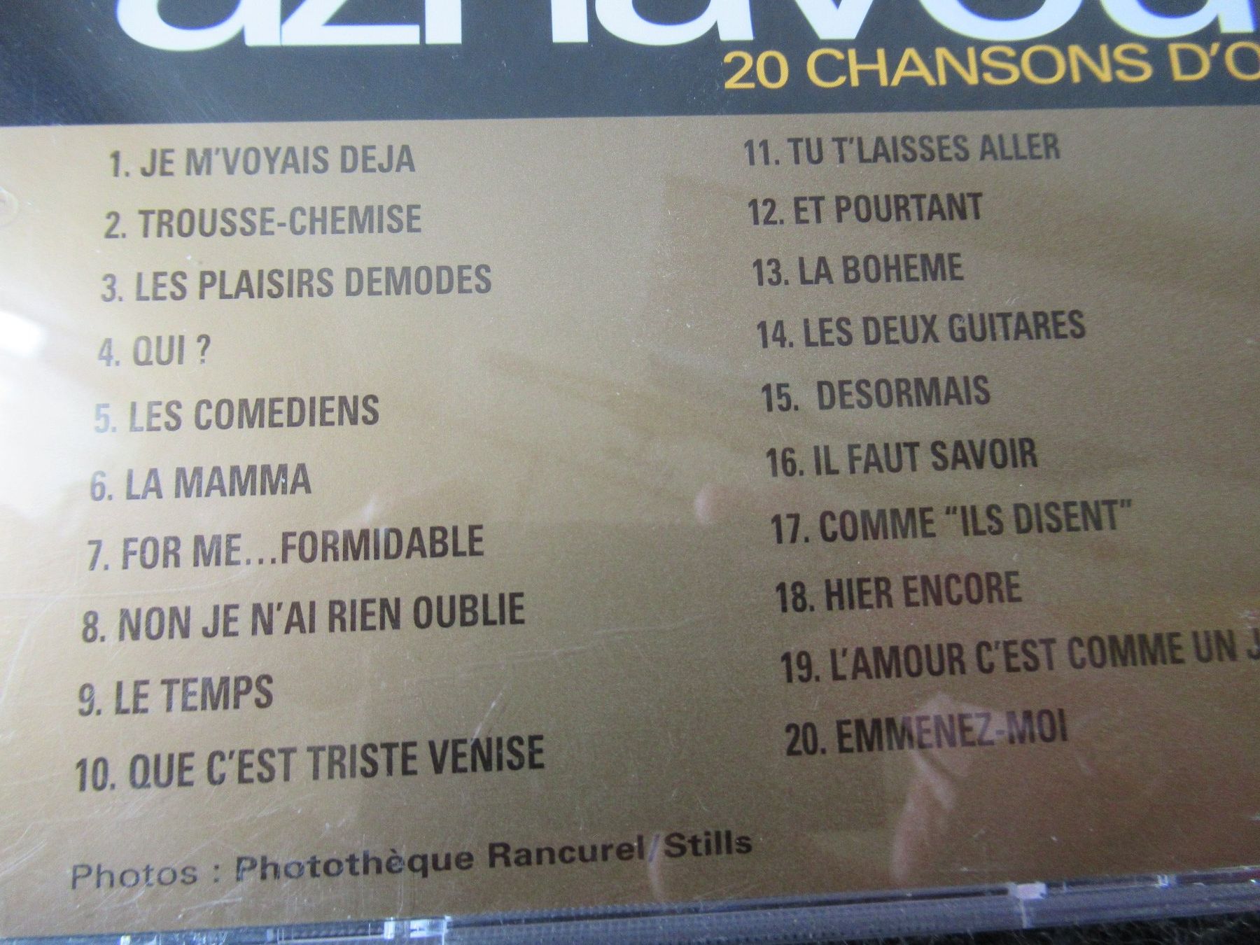 CD: CHARLES AZNAVOUR - 20 CHANSONS D'OR – Usato da Grône venduto da Mire01 1