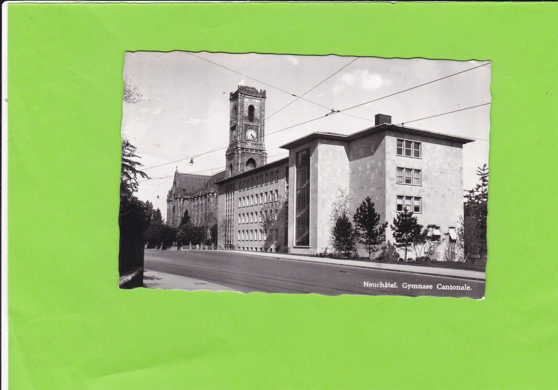 Cartes postales: Neuchâtel. Gymnase Cantonale – D'occasion à St. Peterzell par neckertal