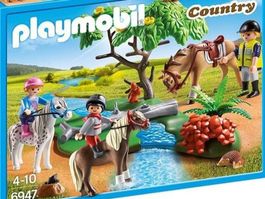 PLAYMOBIL 6947 Fröhlicher Ausritt mit Figuren und Pferden