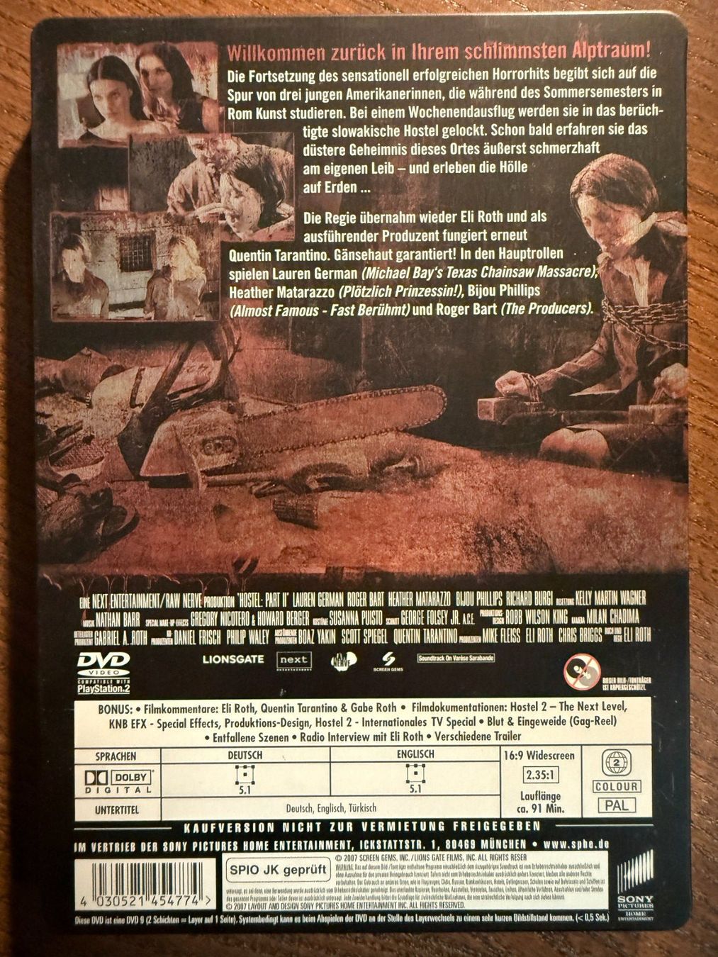 Tutti i DVDs: Hostel 2 - Steelbook – Usato da Zürich venduto da FilmFreunde 1
