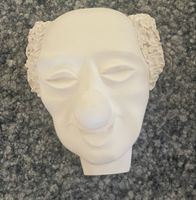 Keramik Kopf Clown Motiv unbemalt neu