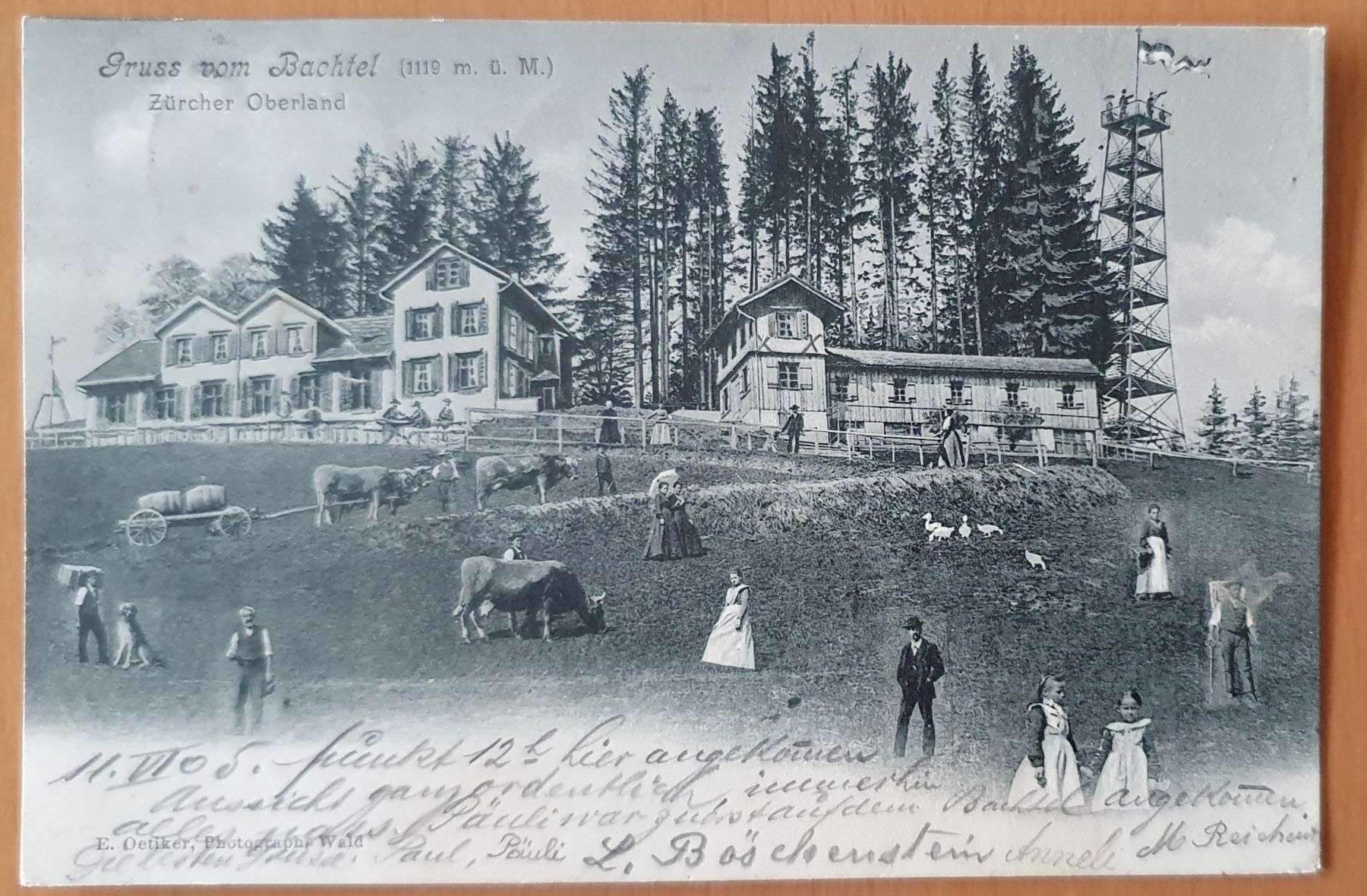 Cartoline postali: Gruss vom Bachtel 1905 – Usato da Kreuzlingen venduto da Rschweiz1