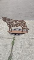 Metall Tiger Dekofigur ca. 60 cm hoch rostig