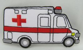 AMBULANZ - Aufnäher -  Aufbügler - Stickerei - 9,5x5cm