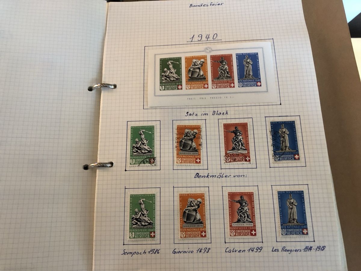 Tutti i francobolli: Sammlung PRO PATRIA mit Blocks auf 45 Blättern – Usato da Lufingen venduto da Rac0 2