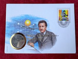 ALBERT EINSTEIN - Münzbrief - Gedenk 5 Fr. 1985 - FDC