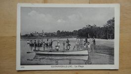 Carte Postale Ancienne Estavayer-le-Lac - la plage..