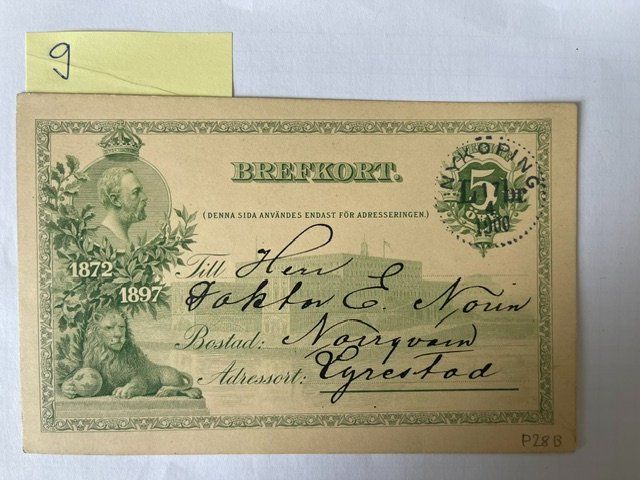 Ansichtskarten: Historische Postkarte Schweden 1900 – Gebraucht aus Niederwil AG von dahu75