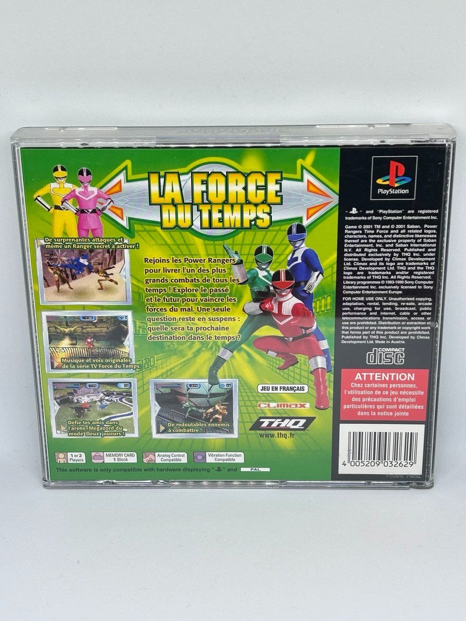 Sony Giochi: Power Rangers: La Force du Temps PS1 – Usato da Giubiasco venduto da LorisVale 1