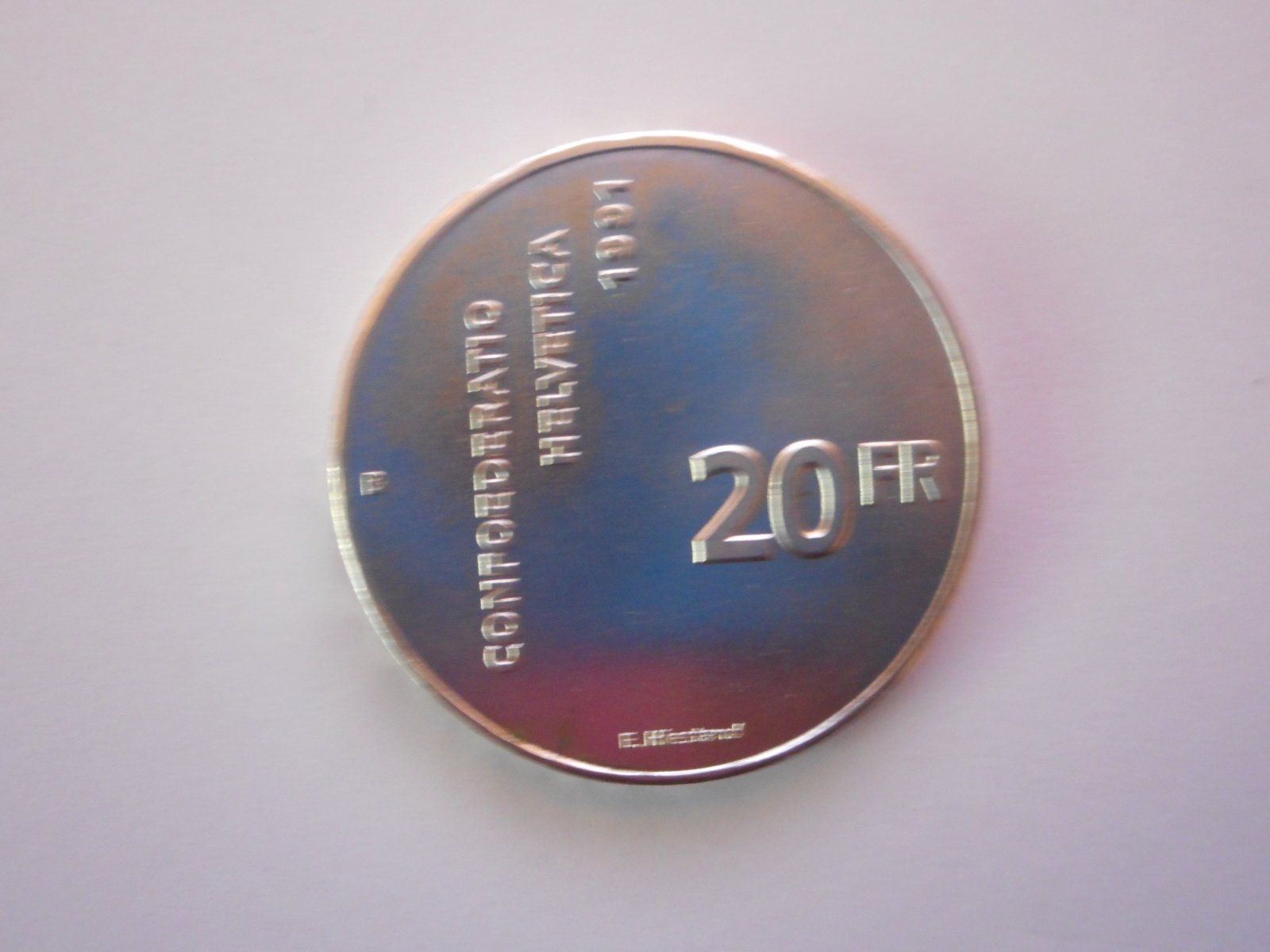 Tutti le monete: 20 Fr. Silber 1991 - 700 Jahre Eidgenossenschaft – Nuovo (secondo la descrizione) da Kriegstetten venduto da pizlad2010 1