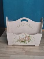 Zeitschriftenständer Holz handbemalt floral Landhausstil