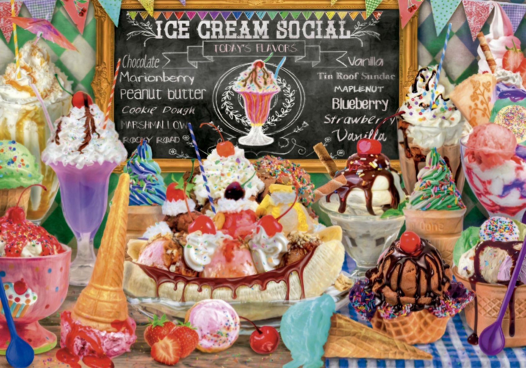 Educa Puzzle: Educa Puzzle "Ice Cream Social" 500 Teile – Nuovo (secondo la descrizione) da Bütschwil venduto da Taranabo 1
