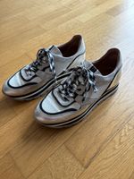 MDUS Trendige Plateau Sneaker, Silber/Weiss, Grösse 38