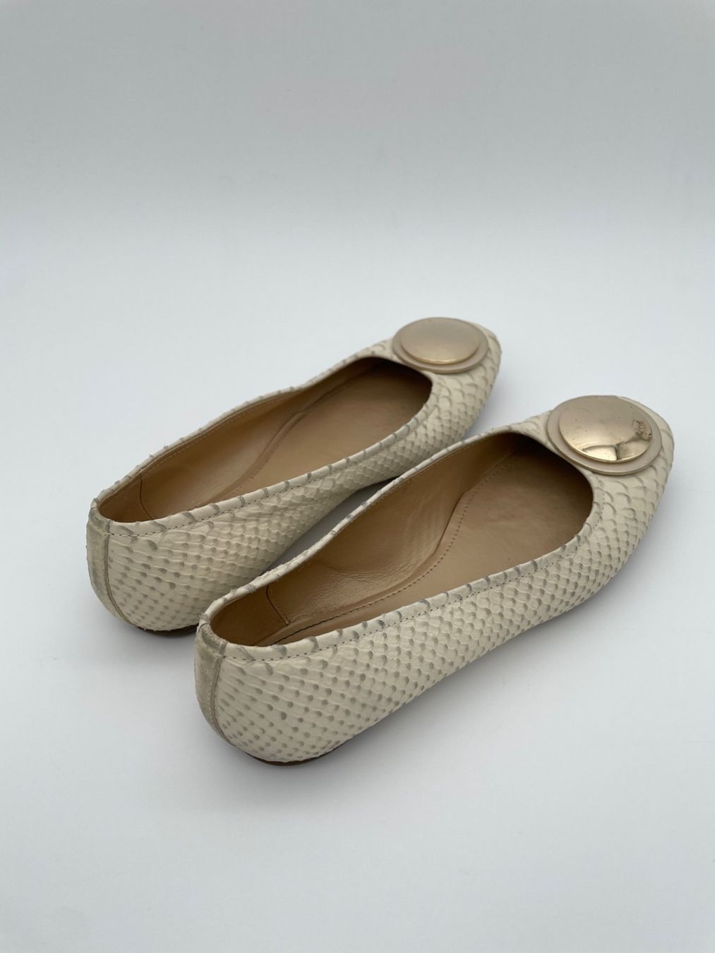 Hogan Scarpe da donna: Hogan H-Button Ballerina EU 36.5 Beige – Usato da Zürich venduto da shoe_shop 3