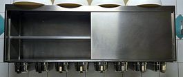 Zutatenschrank Chromstahl mit Schiebetüren