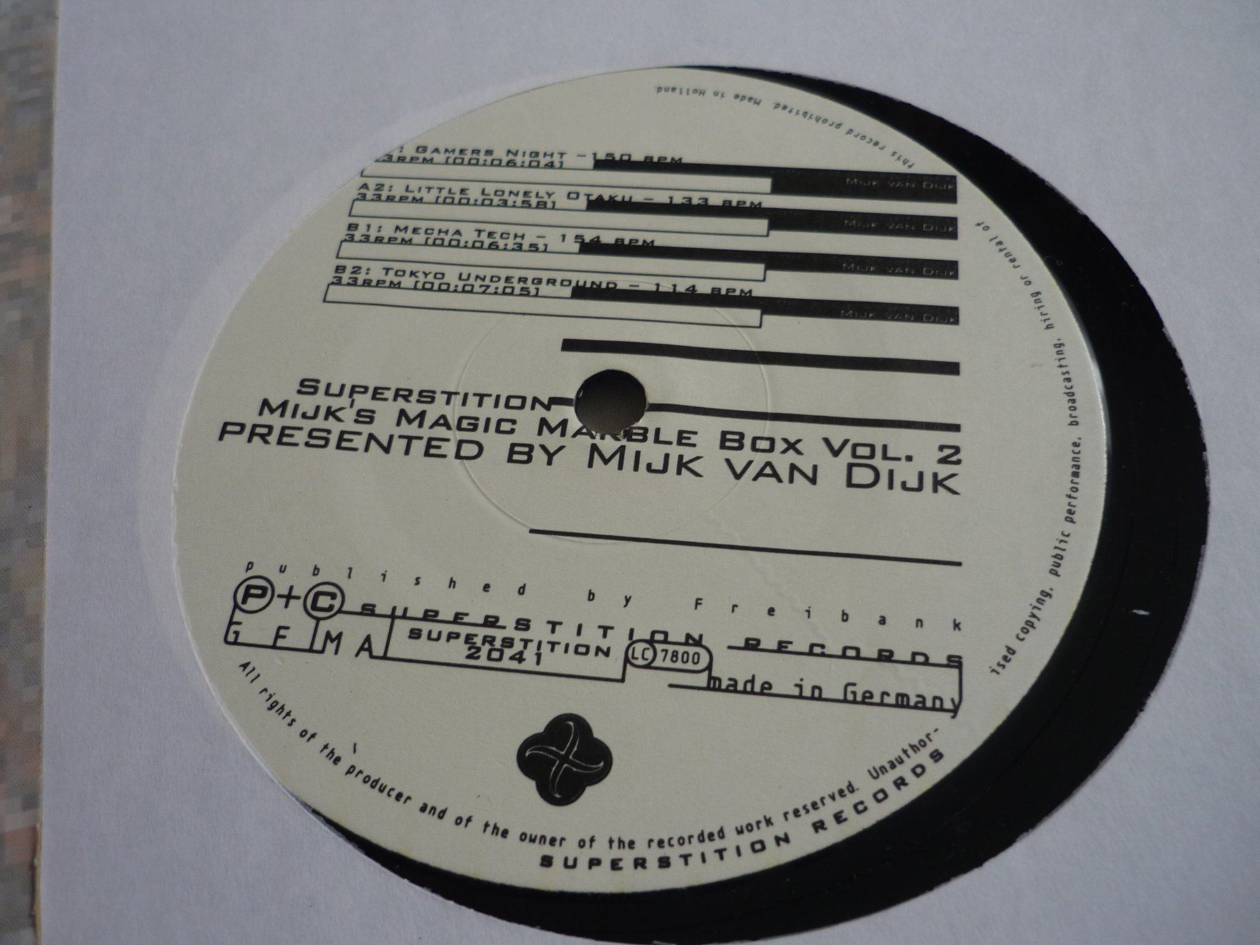 Dischi in vinile: Rare Techno Vinyl - Mijk van Dijk - mijks magic marble – Usato da Beringen venduto da Flatretriever 1