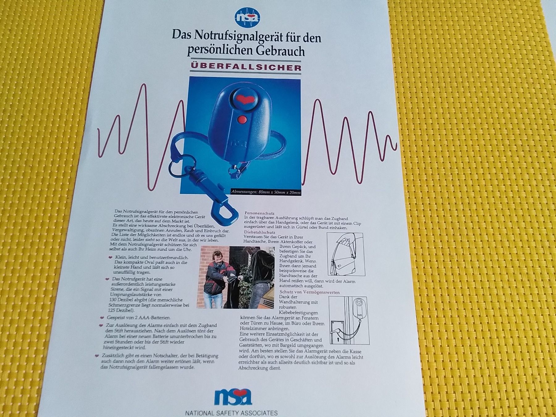 Sistemi d'allarme: NSA - Notrufsignal - Überfallsicher – Nuovo e nell'imballaggio originale da Rebstein venduto da Buchsi03 1