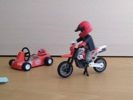 Playmobil Motorrad und Gokard