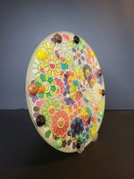 Horloge décorative artisanale - Flower Power