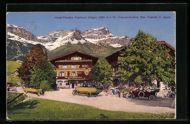 Cartoline postali: Urigen /Klausenstrasse, Hotel-Posthaus U – Usato da Berlin venduto da bartko-reher