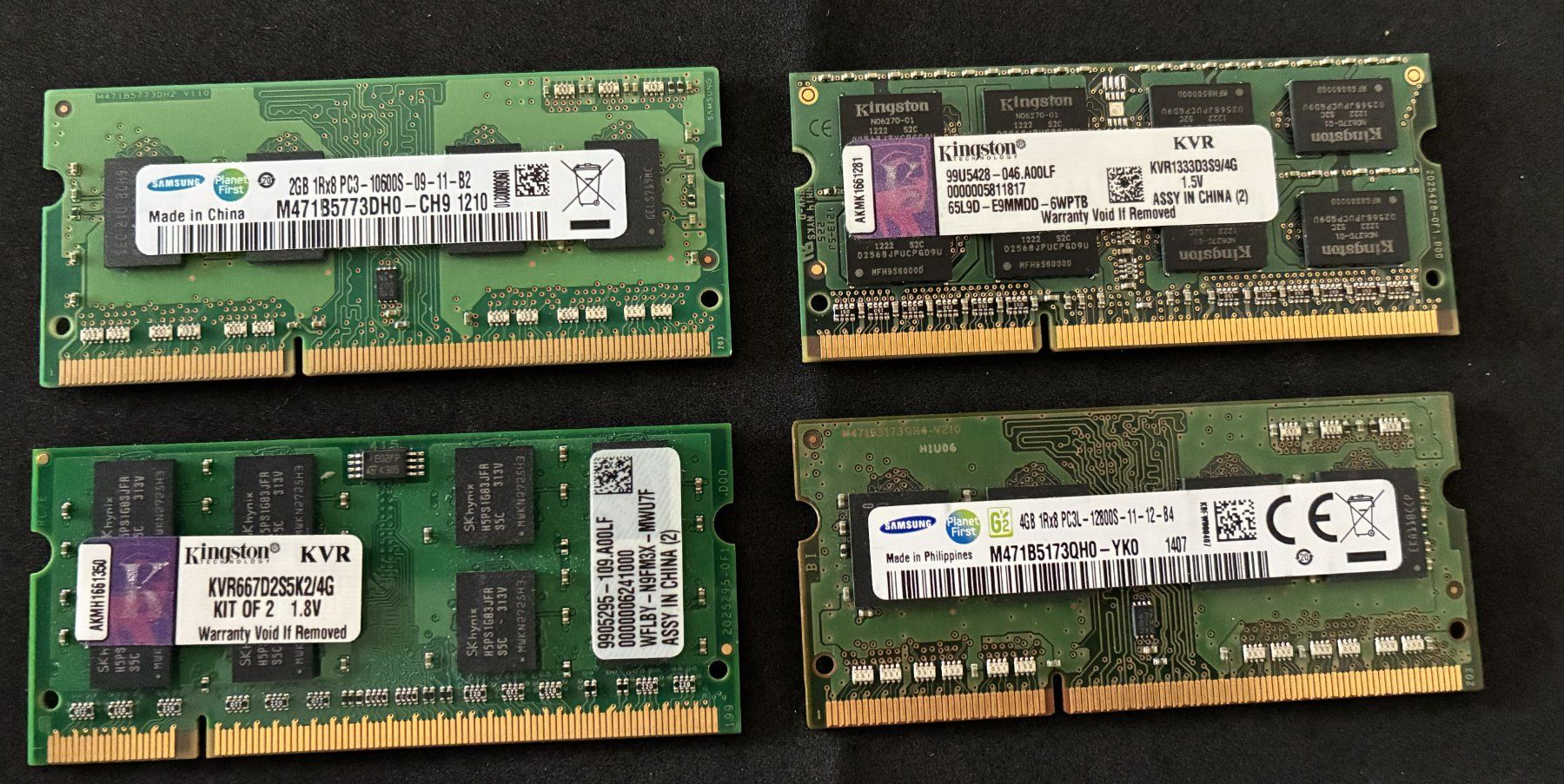 Memoria / RAM: 4 verschiedene kurze RAM Chips ab 1 Fr. – Usato da Köniz venduto da Habenix