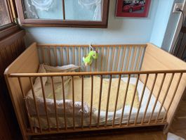 Baby-, Kinderbett inkl. Matratze & Bettzeug