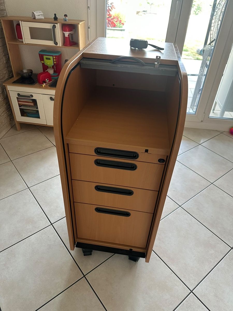 Korpus: Rollcontainer Holz Nachbildung Rollen Schloss Bucheoptik – Gebraucht aus Sisseln AG von kos_7269 4