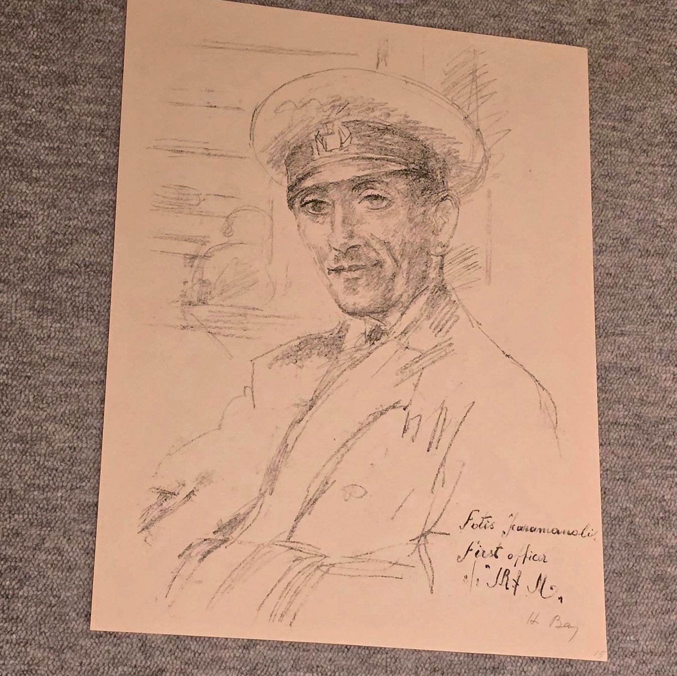 Grafica & Litografie: Hanni Bay  - Handsignierte Lithografie "First Officer S.S.M" – Usato da Reinach BL venduto da Pendling 1