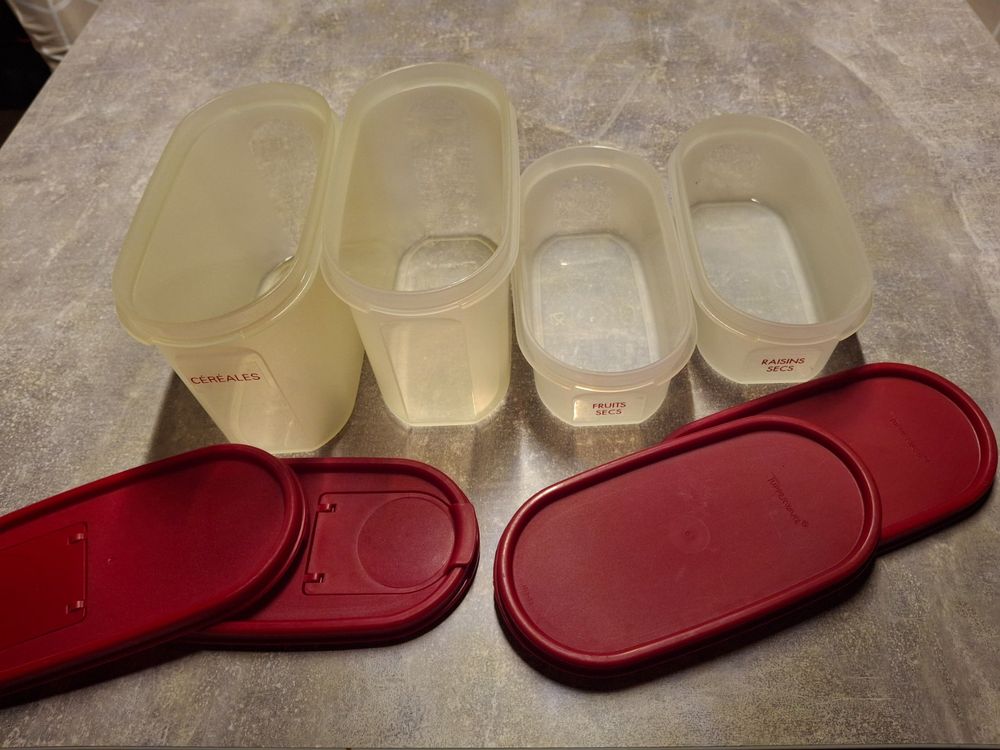 Tupperware (4) 2 x 500 gr. et 2 x 1.1 l. avec couvercle (4) (Gebraucht ...