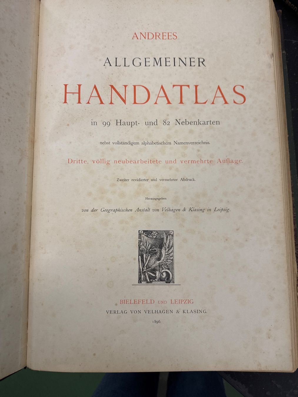 Libri: Andrees Handatlas - Dritte Auflage – Usato da Pratteln venduto da Cartonsducoeur_bl