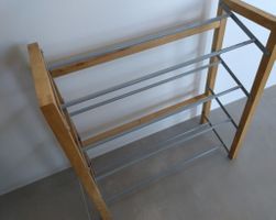 Schuhregal Holz Metall 3 Ablagen guter Zustand stabil