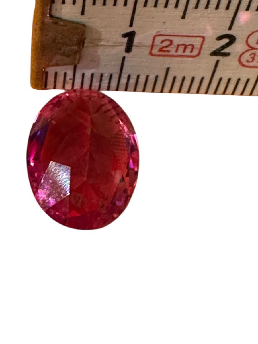 Pietre preziose: Oval cut Red Gemstone - RUBIN synthetic – Usato da Lausanne venduto da artnouveau04 8