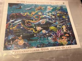 Briefmarken XL Bogen Ozean Meer Antigua Barbuda