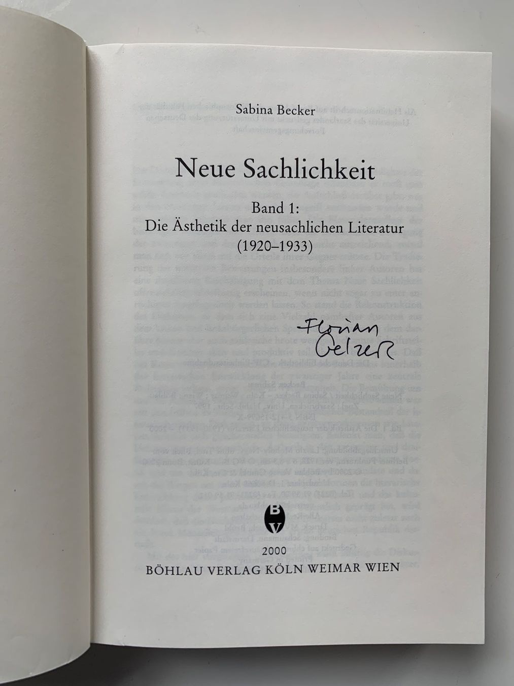 Libri: Neue Sachlichkeit von Sabina Becker - 2 Bände – Usato da Zürich venduto da ZuercherBrockenhaus 5