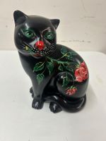 Sammler Katze Kunstharz Handbemalt signiert Rosy / Rose