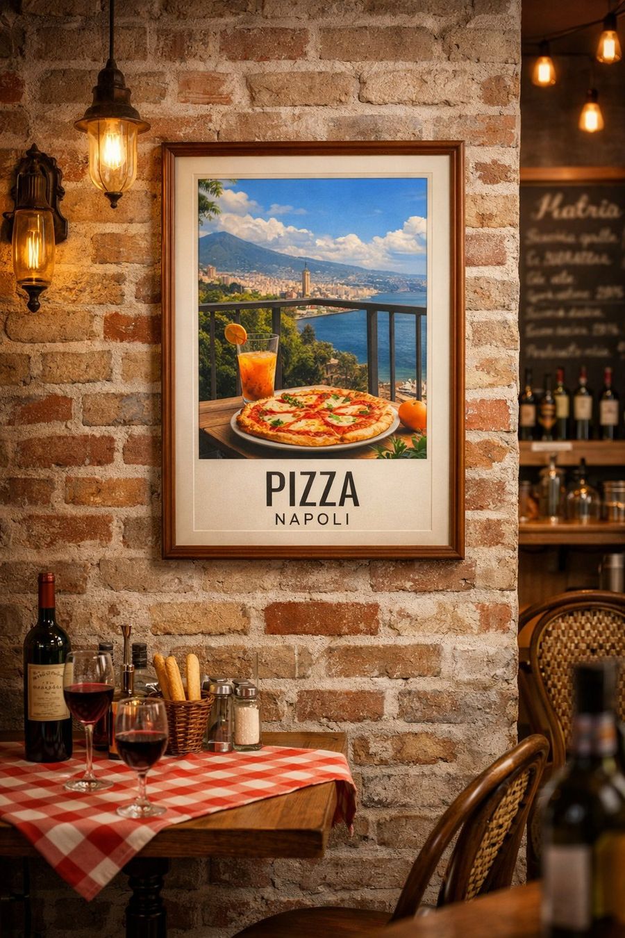 Poster & Bilder: Poster affiche Impression Pizza Vintage rétro déco – Neu und originalverpackt aus Meyrin von Nostalgica 1