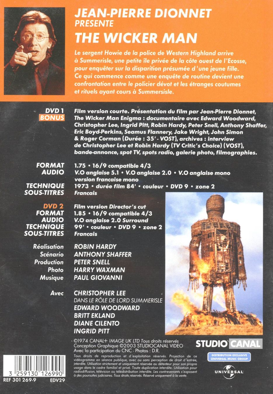 Alle DVDs: THE WICKER MAN - Christopher LEE, Britt EKLAND – Gebraucht aus Lausanne von  1