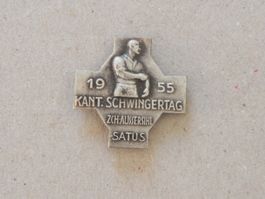 Abzeichen Satus Schwingfest Schwingen Aussersihl Zürich 1955