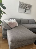 Ecksofa grau mit Bettfunktion und Stauraum guter Zustand
