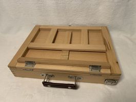 Atelierkoffer Holz Staffelei mit Schublade neuwertig