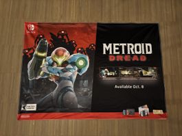 Nintendo Switch Metroid Dread Banner Merch Display Kiosk