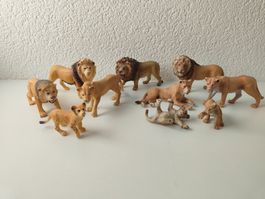 Schleich Löwen Familie Rudel Wild Life Raubtier Löwe Herde