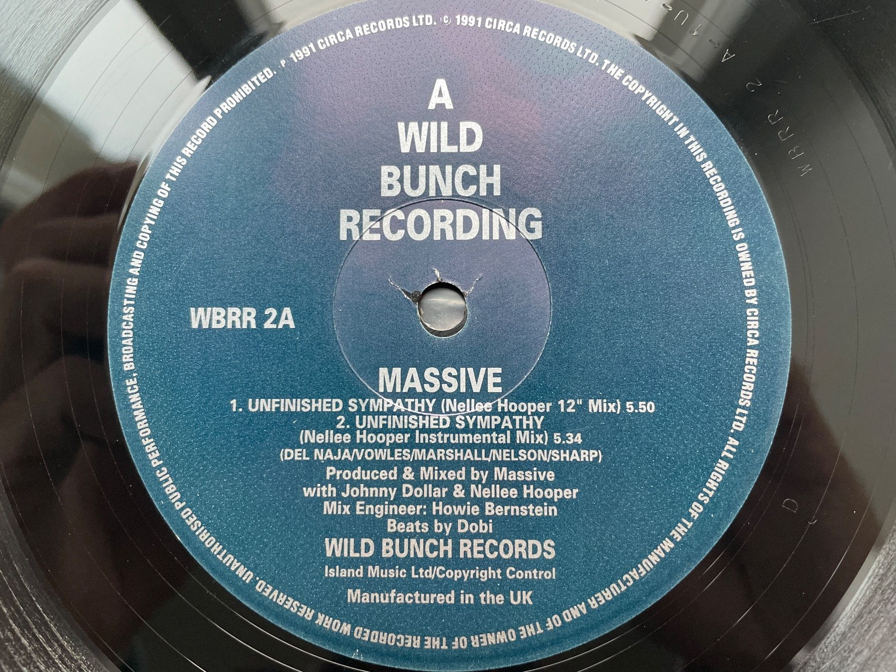 Schallplatten: Massive Attack - Unfinished Sympathy - 12" Maxi, 1991 – Gebraucht aus Zürich von  1